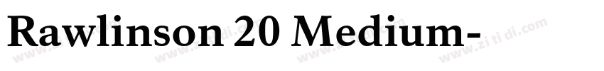 Rawlinson 20 Medium字体转换
